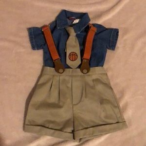 2 piece set w/tie & suspenders- basketball 6-9 M